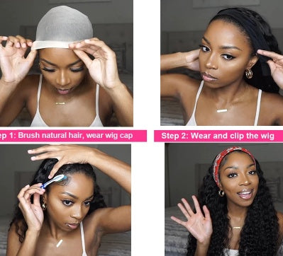 Ladies' Hair Band Wig – Stylish & Comfortable Chemical Fiber Wig!