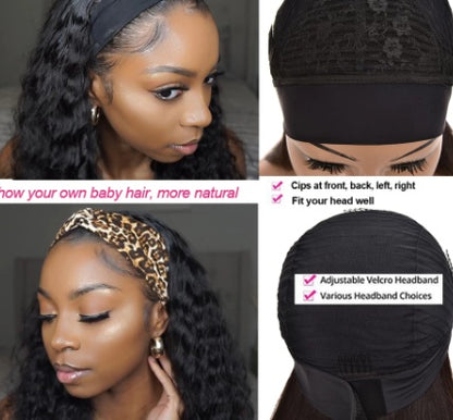 Ladies' Hair Band Wig – Stylish & Comfortable Chemical Fiber Wig!
