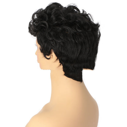 African-Inspired Small Curly Wig - Chemical Fiber Headgear