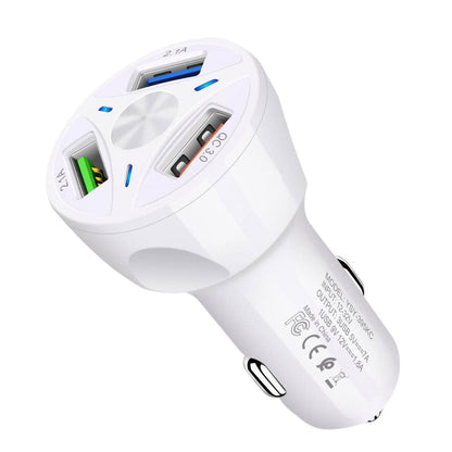 Fast Charge Car Charger – 4 Port Mobile Phone Charger for Cars