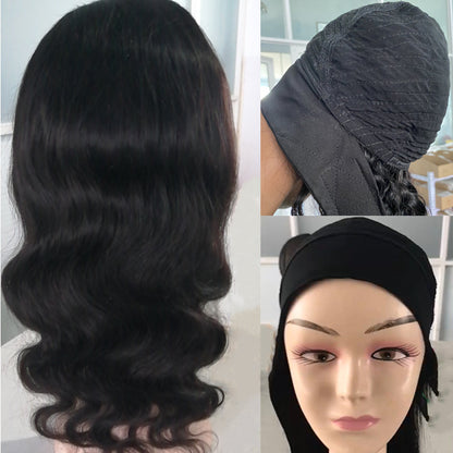 Long Curly Synthetic Wig - Black Big Wave with Mid-Section Design