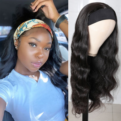 Long Curly Synthetic Wig - Black Big Wave with Mid-Section Design
