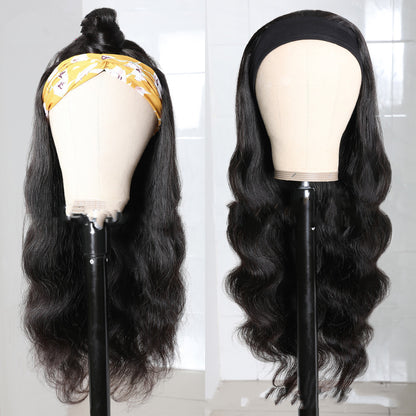 Long Curly Synthetic Wig - Black Big Wave with Mid-Section Design