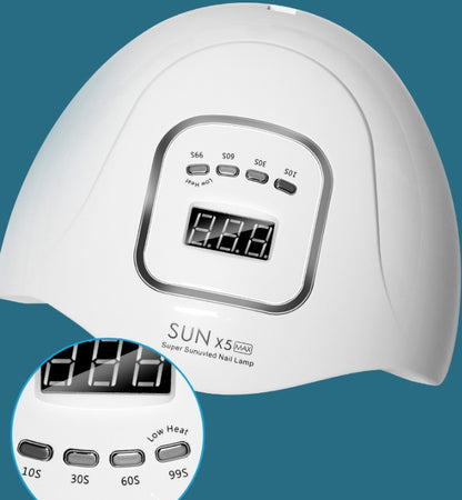 120W UV/LED Nail Lamp Dryer – Quick-Drying Gel Polish Curing Light with 45 LEDs & 4 Timer Settings