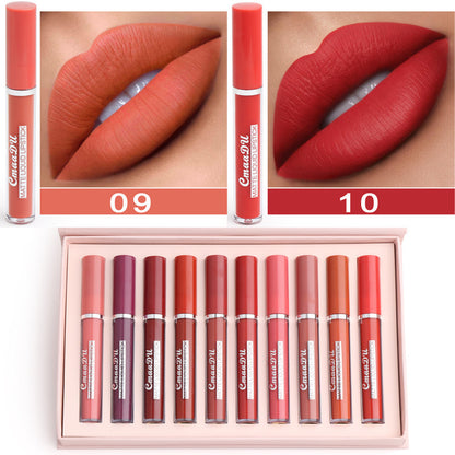 Women's Non-Stick Cup Waterproof Matte Lipstick - Long-Lasting & Smudge-Proof