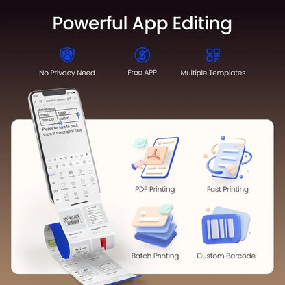 Mini Portable Bluetooth Label Maker – Inkless, Wireless & Easy to Use!
