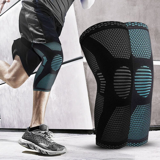 Knitted Compression Sports Knee Pads – Breathable Support for Running, Basketball & Fitness