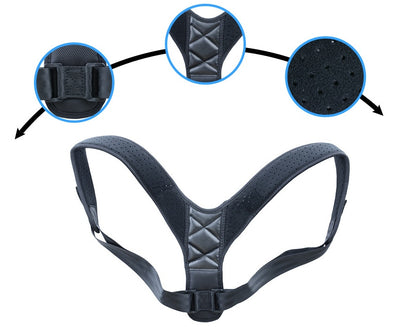 Medical Clavicle Posture Corrector & Lower Back Support Strap – Adjustable Back Brace for Improved Posture and Pain Relief
