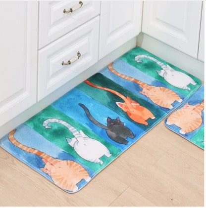 Printed Kitten Anti-Skid Mat Carpet – Cute and Functional Floor Rug for Cat Lovers