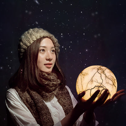 3D Moon Lamp Night Light - Painted LED Lightning Design