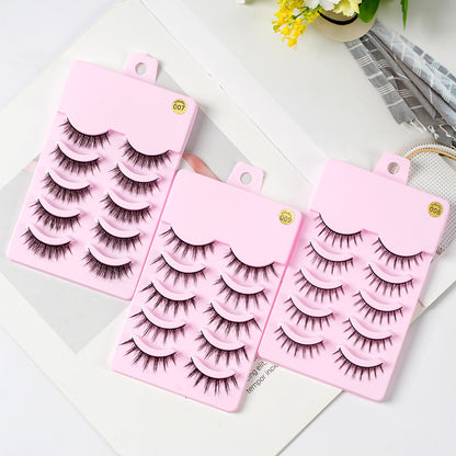 5 Pairs Manga-Inspired False Eyelashes – Natural Wispy Korean Anime Cosplay Lashes