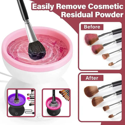 Electric Makeup Brush Cleaner – Portable Automatic USB Cosmetic Brush Cleaner for All Sizes