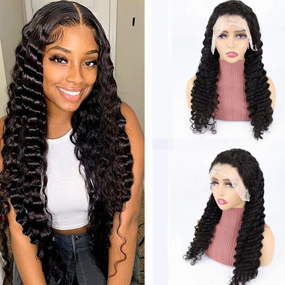 Deep Wave Lace Front Wig - 100% Human Hair for Natural Styling