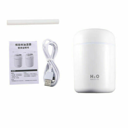 Ultrasonic Essential Oil Diffuser & Cool Mist Humidifier with LED Lights – Wood Grain Aromatherapy Air Purifier