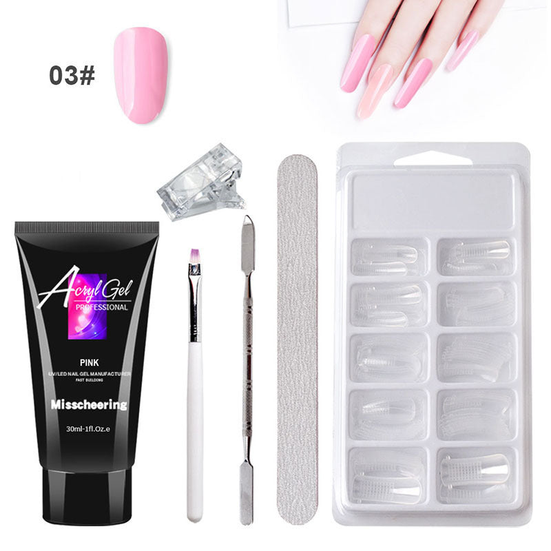 Painless Crystal Gel Nail Extension Set – Quick, Paper-Free Application