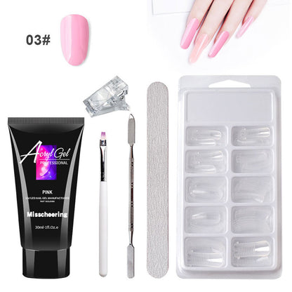 Painless Crystal Gel Nail Extension Set – Quick, Paper-Free Application