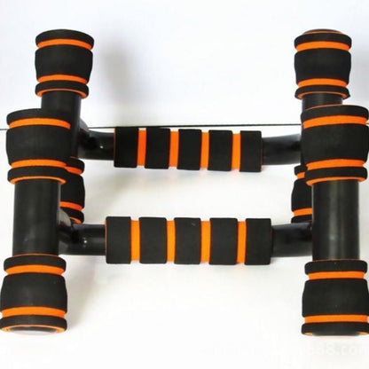 H-Shaped Push-Up Stand with Sponge Hand Grips – Portable ABS Fitness Trainer for Chest & Upper Body Workouts