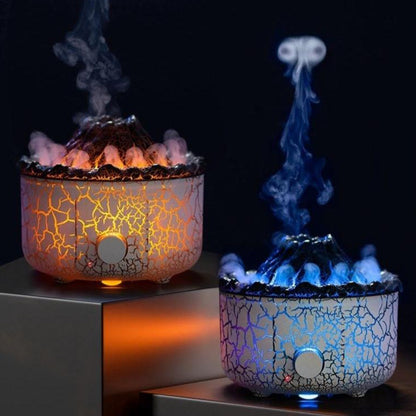 Creative Volcano Humidifier Aromatherapy Machine – Jellyfish Flame Effect Essential Oil Diffuser with LED Lighting