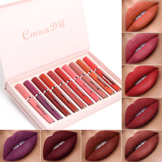 Women's Non-Stick Cup Waterproof Matte Lipstick - Long-Lasting & Smudge-Proof