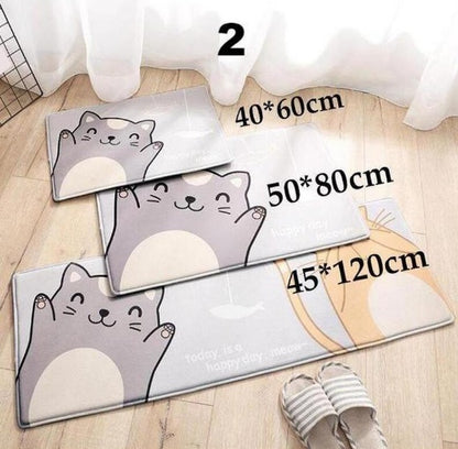 Printed Kitten Anti-Skid Mat Carpet – Cute and Functional Floor Rug for Cat Lovers