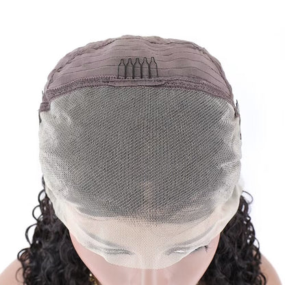 "Human Hair Bob Wig - Water Wave Style