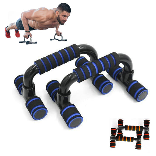 H-Shaped Push-Up Stand with Sponge Hand Grips – Portable ABS Fitness Trainer for Chest & Upper Body Workouts