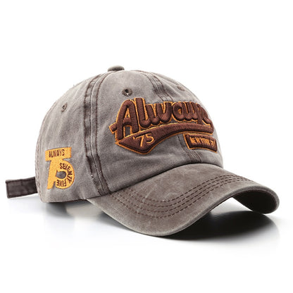 Letter Embroidery Baseball Cap – Adjustable Sports Hat for Outdoor Activities