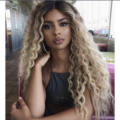 European & American Style Deep Wave Wig - Elegant & Voluminous