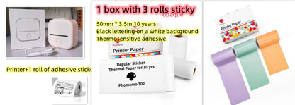 Portable Mini Thermal Label Printer – Bluetooth Sticker Maker & Photo Printer for Home, School & Office Use