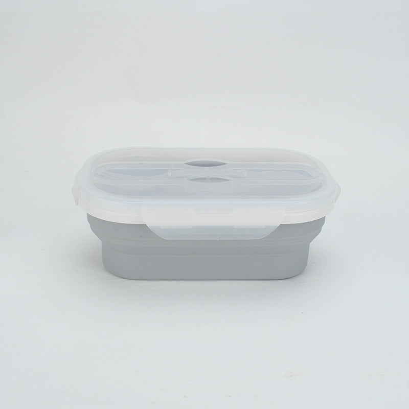 Portable Foldable Silicone Lunch Box – Collapsible, Leakproof & Microwave Safe