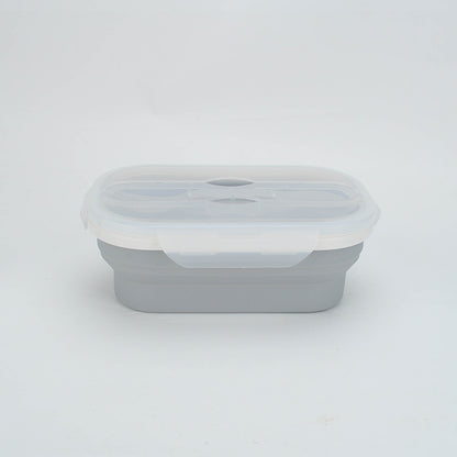 Portable Foldable Silicone Lunch Box – Collapsible, Leakproof & Microwave Safe