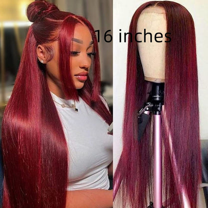 Full Head Red Long Straight Lace Wig - Vibrant & Natural Look