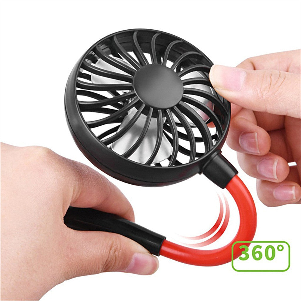 Portable Rechargeable Lazy Fan – Wearable & Desktop Cooling!