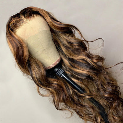 Women's Long Curly Synthetic Wig - Natural Look with Rose Net Cap