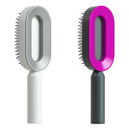 Self-Cleaning Hair Brush for Women - Anti-Static Scalp Massage Comb