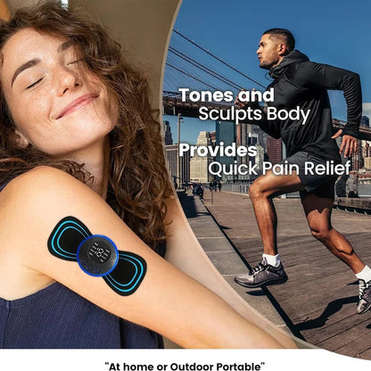 Smart Mini Electric Neck Massager Rechargeable EMS Portable Massage Patch Adjustable Multi-Speed Neck Shoulder Massager