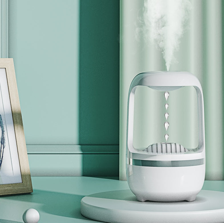 Anti-Gravity Water Drop Humidifier & Aromatherapy Diffuser – 500ml Ultrasonic Cool Mist for Home & Office