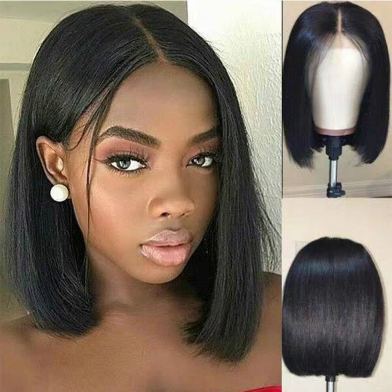 Brazilian Remy Short Bob Wig – 100% Human Hair for Black Women