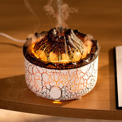 Creative Volcano Humidifier Aromatherapy Machine – Jellyfish Flame Effect Essential Oil Diffuser with LED Lighting