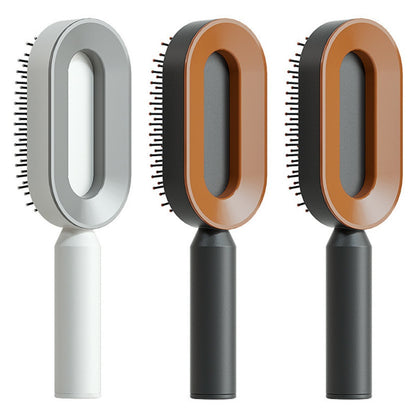 Self-Cleaning Hair Brush for Women - Anti-Static Scalp Massage Comb