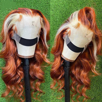 4x4 Human Hair Wig with Highlights - Natural Look & Versatile Styling