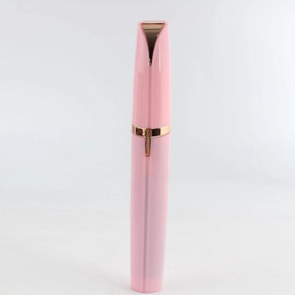 Flawlessly Brows Electric Eyebrow Remover – Painless, Portable Trimmer with LED Light & 18K Gold-Plated Head