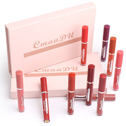 Women's Non-Stick Cup Waterproof Matte Lipstick - Long-Lasting & Smudge-Proof
