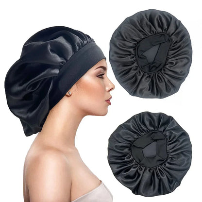 Shower Cap Hairdressing Hair Care Hat High Elasticity Monthly Shower Cap Female Nursing Satin Sleeping Cap