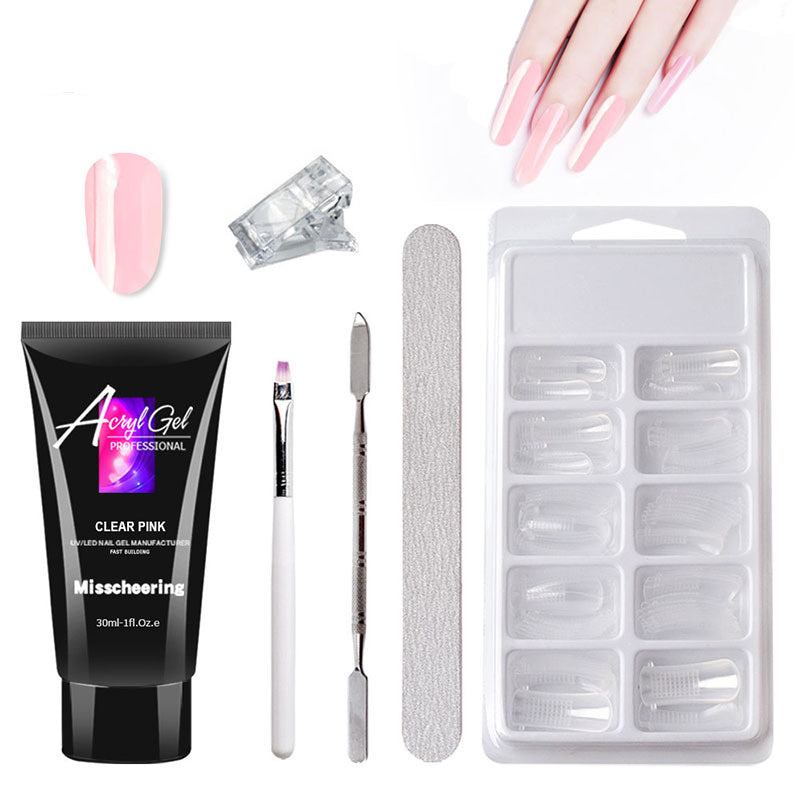 Painless Crystal Gel Nail Extension Set – Quick, Paper-Free Application