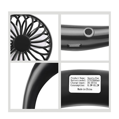 Portable Rechargeable Lazy Fan – Wearable & Desktop Cooling!
