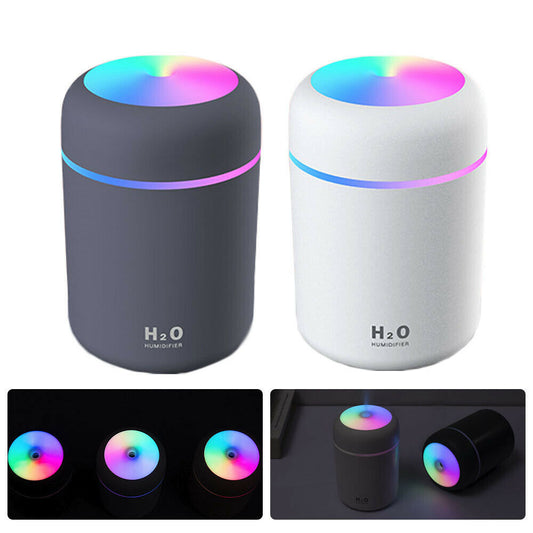 Ultrasonic Essential Oil Diffuser & Cool Mist Humidifier with LED Lights – Wood Grain Aromatherapy Air Purifier