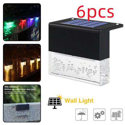 Waterproof RGB LED Solar Step & Fence Light – IP65 Outdoor Decorative Lighting with Dual Modes