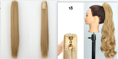 "Fashion Ponytail Claw Clip - Long Straight Fluffy Hair