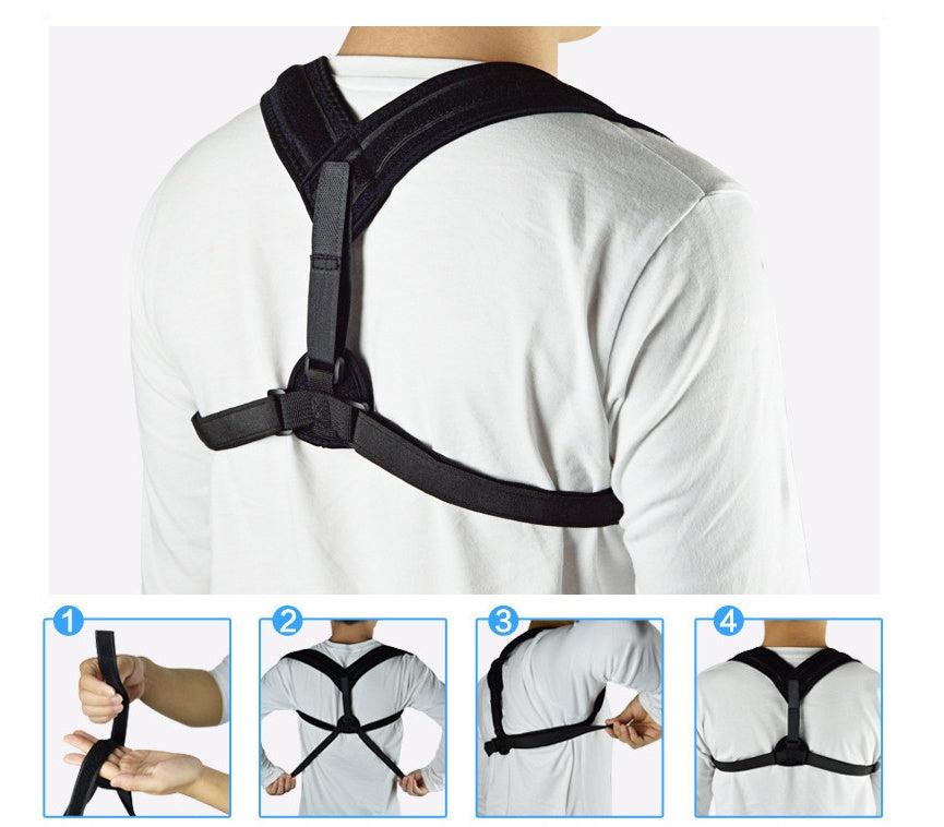 Medical Clavicle Posture Corrector & Lower Back Support Strap – Adjustable Back Brace for Improved Posture and Pain Relief